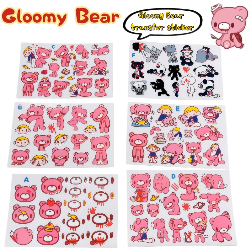Model Kit New - Pasta Transfer Gloomy Bear Baru, Warna