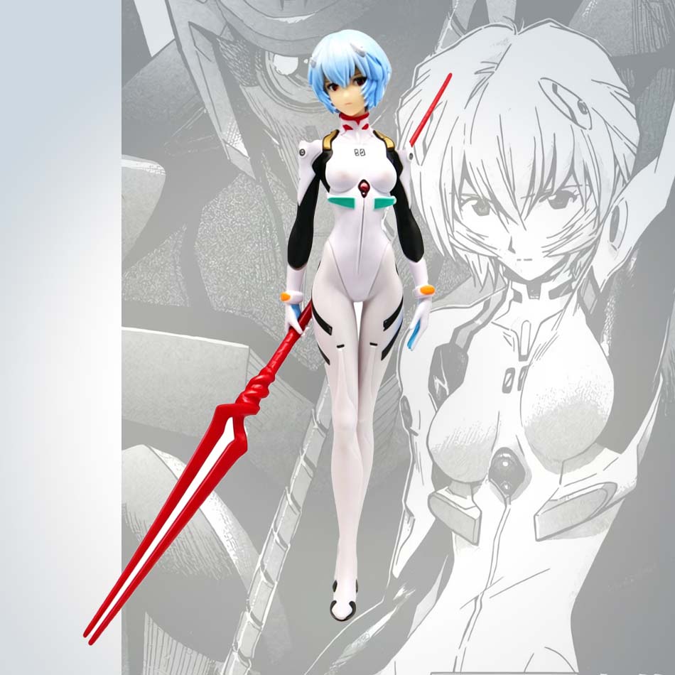 Model Kit Evangelion - Figur Aksi Ayanami Rei yang Menawan,