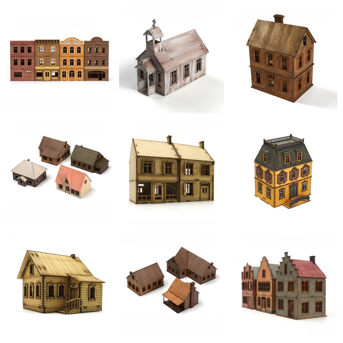 Model Kit Centaur - Rumah Kayu Rakitan 1/72 Arsitektur Eropa