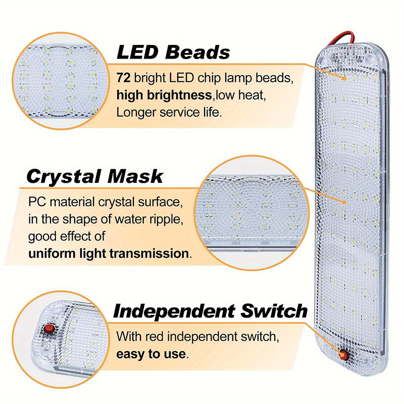 Lampu Interior Mobil 72LED 12- - Model Kit Ship ulasan dan harga