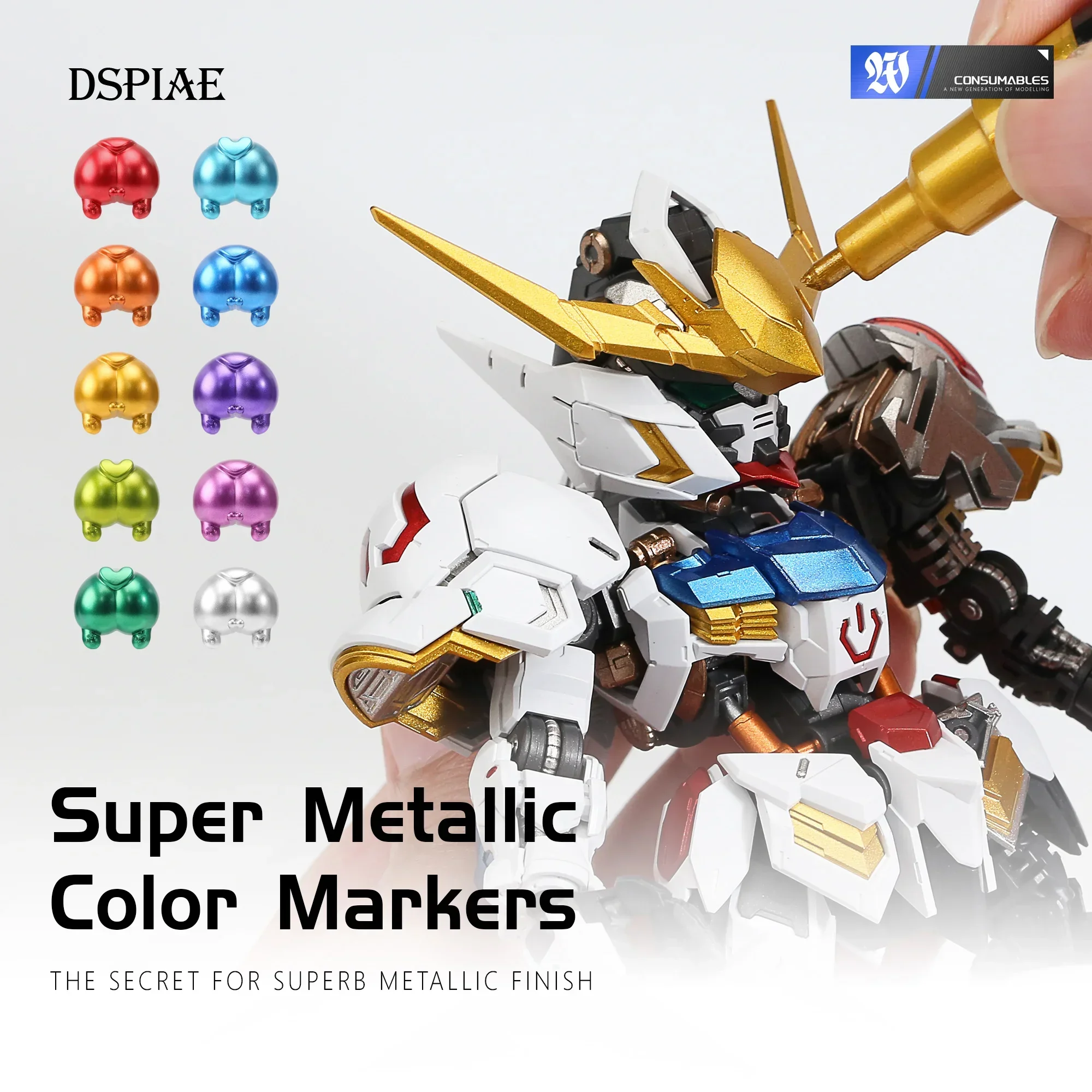 DSPIAE MKA Pena Kuas Spidol Su - Metallic Paint Set ulasan dan harga