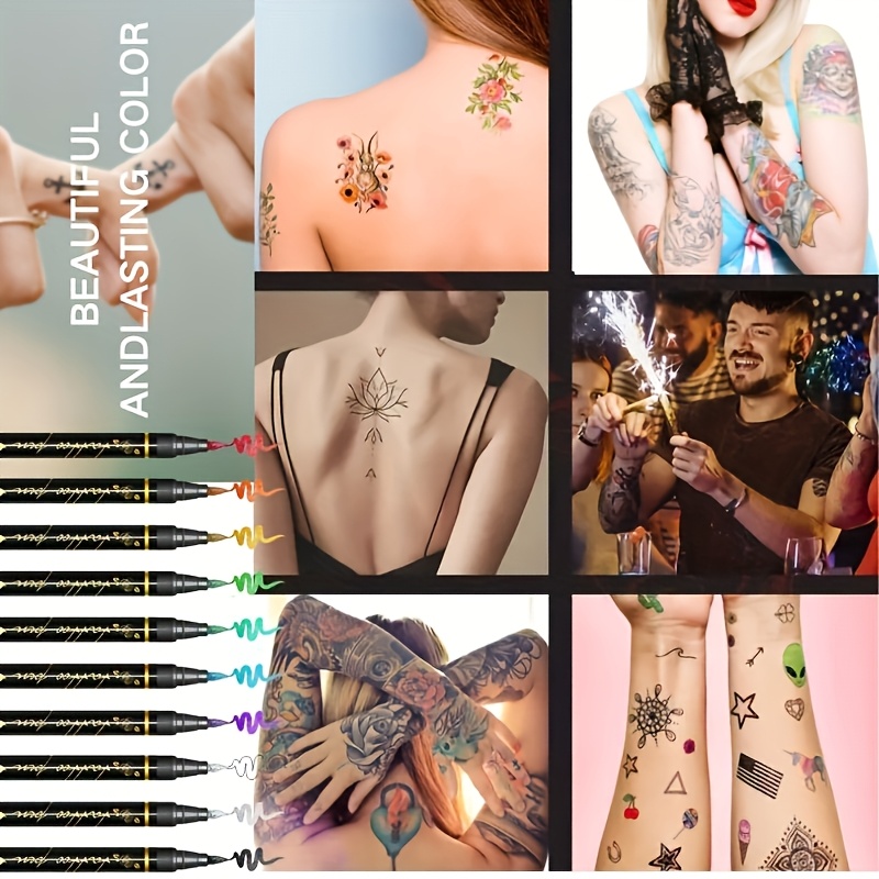 Set Spidol Tato Temporer 10 Wa - Metallic Paint Set ulasan dan harga