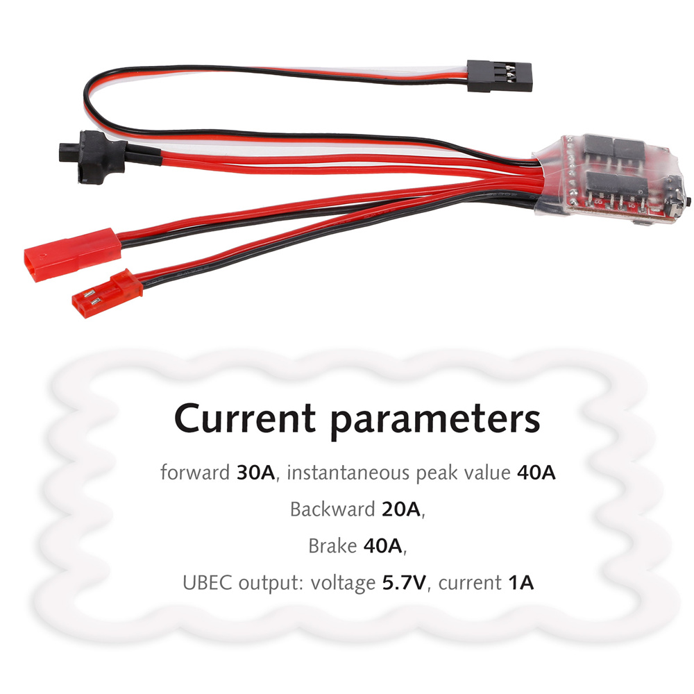 Mobil RC Mini 30A Brushed ESC  - Model Kit Ship ulasan dan harga