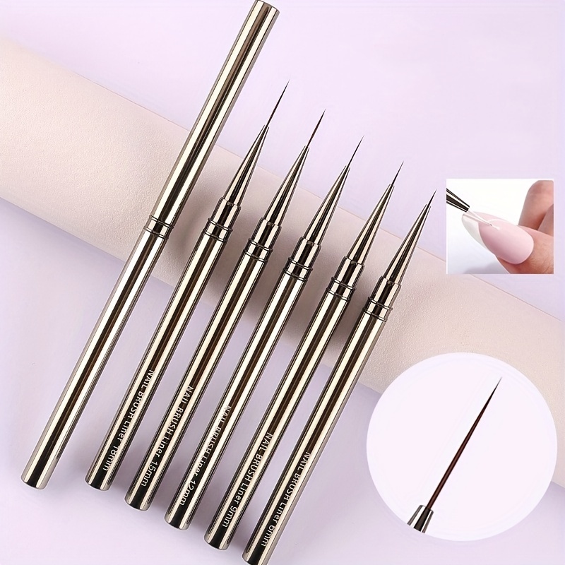 5 buah Kuas Liner seni kuku ku - Metallic Paint Set ulasan dan harga