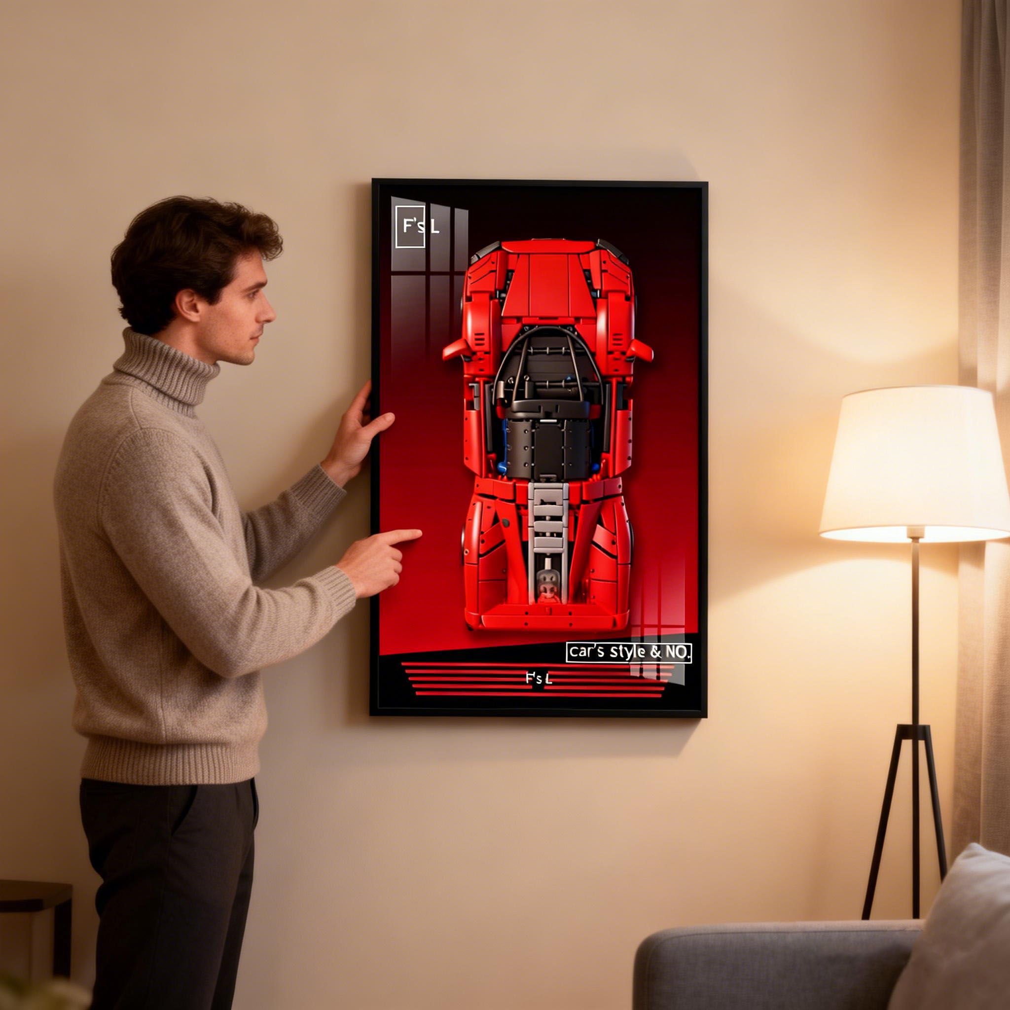 Papan Pajangan Bingkai Foto BA - Model Kit Ferrari ulasan dan harga
