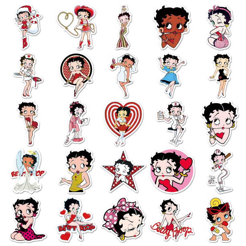 Stiker Betty Boop 50 lembar, w - Model Kit Girl ulasan dan harga